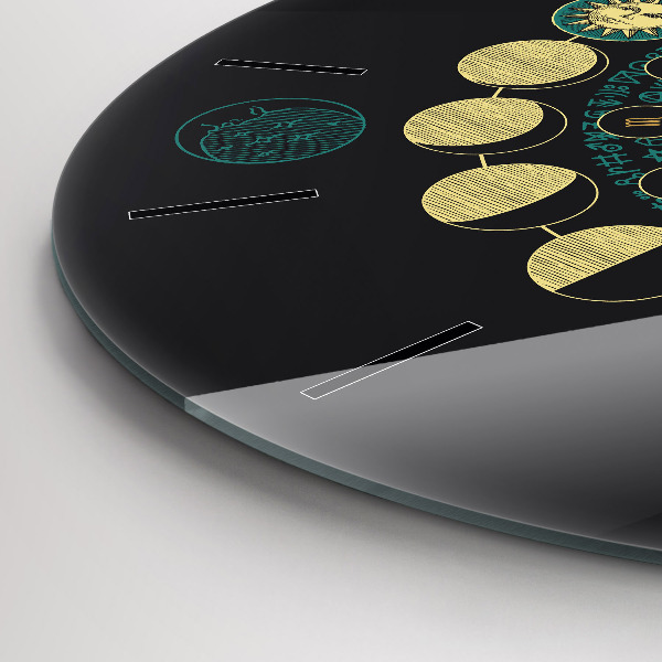 Okrúhle hodiny Fázy mesiaca a presýpacie hodiny