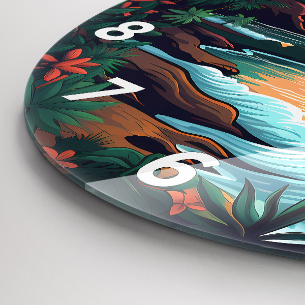 Okrúhle hodiny Rozprávkový západ slnka