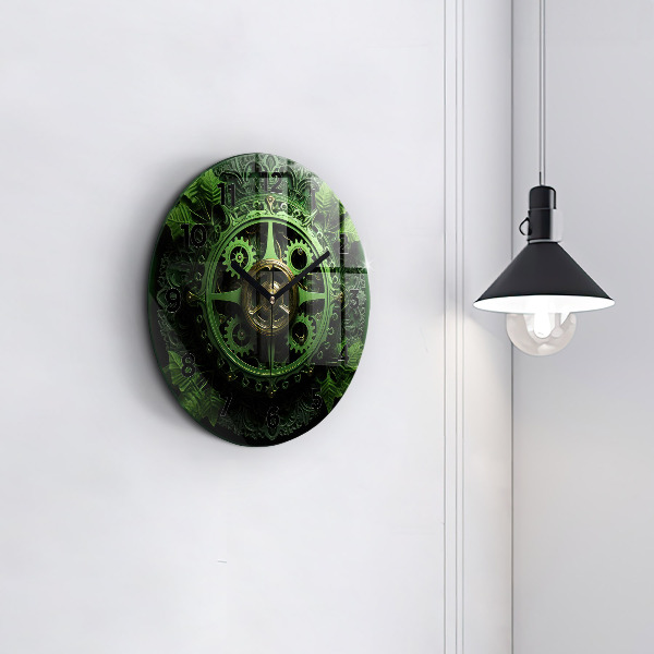 Okrúhle hodiny Zelený mechanizmus