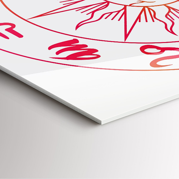 Štvorcové nástenné hodiny Farebné znamenia zverokruhu