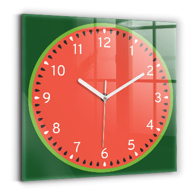 Štvorcové nástenné hodiny Sladký vodný melón