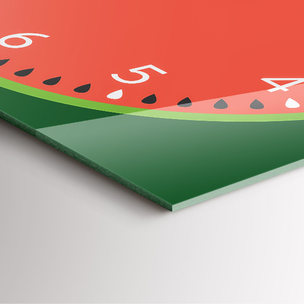 Štvorcové nástenné hodiny Sladký vodný melón