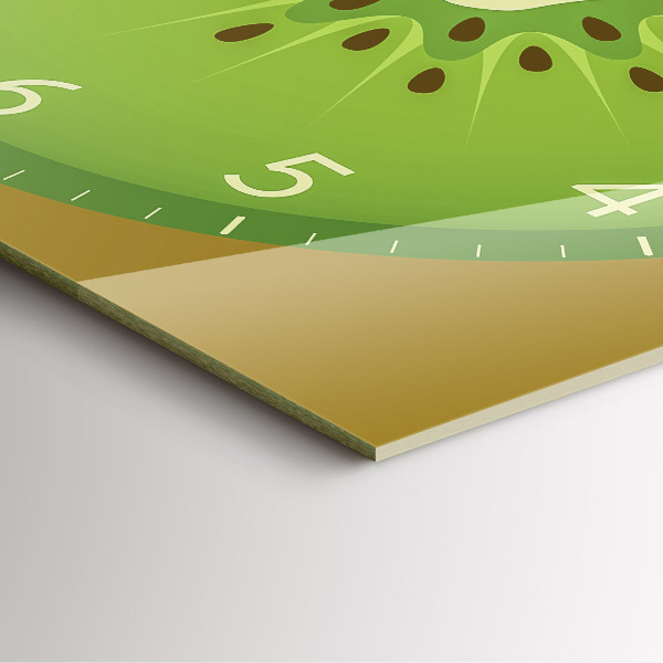 Štvorcové nástenné hodiny Kiwi ovocie