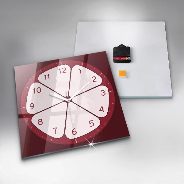 Štvorcové nástenné hodiny Nakrájajte ovocie