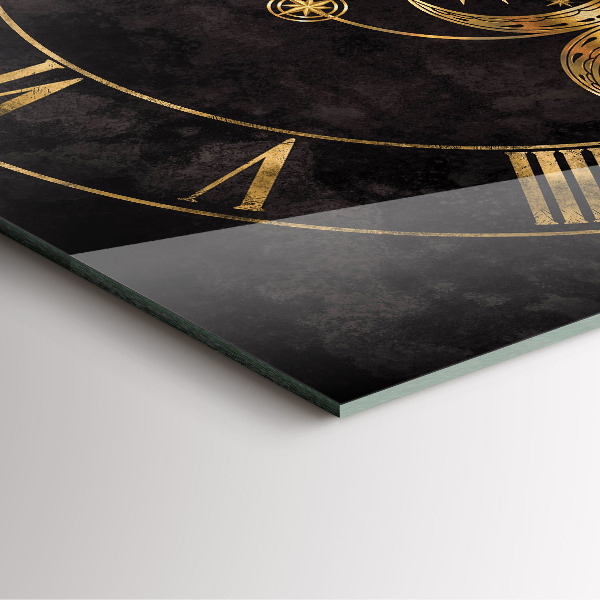 Štvorcové nástenné hodiny Zlaté rímske číslice