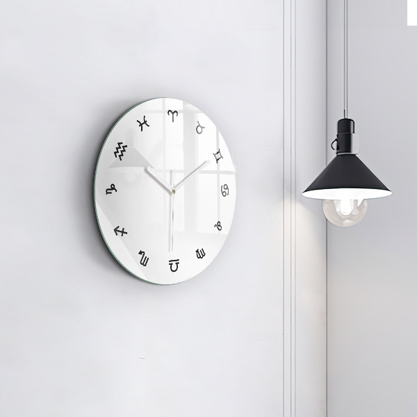 Okrúhle sklenené hodiny Minimalistické zverokruhy