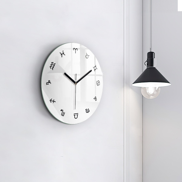 Okrúhle sklenené hodiny Minimalistické zverokruhy