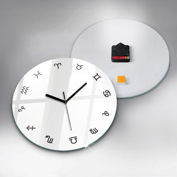 Okrúhle sklenené hodiny Minimalistické zverokruhy
