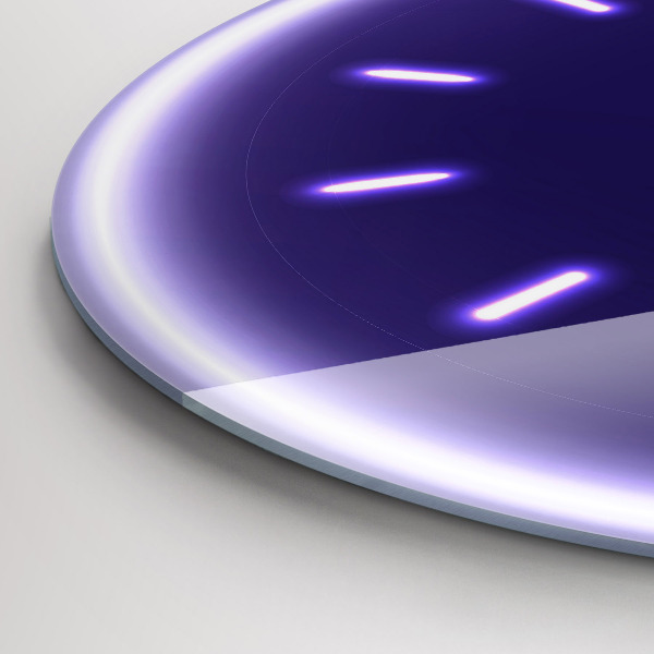 Okrúhle sklenené hodiny Neónové línie